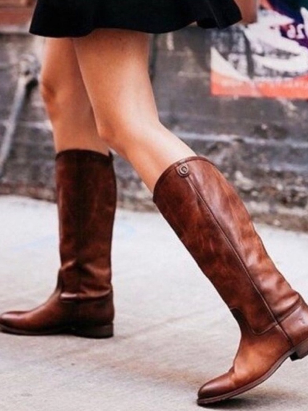 Frye “Melissa” Brown Leather Knee-High Riding Boots - Women - Picture 2 of 11